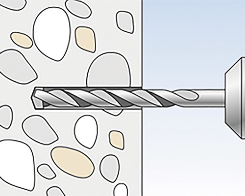 Vrták vŕta otvor do betónovej steny