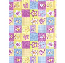 Textil s kvetinovým a motýlím vzorom