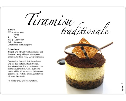 Obkladový panel do kuchyne mySPOTTI pop Tiramisu 41x59 cm Recept na tradičné tiramisu s ingredienciami a postupom prípravy