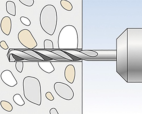 Vŕtačka vŕta otvor do steny