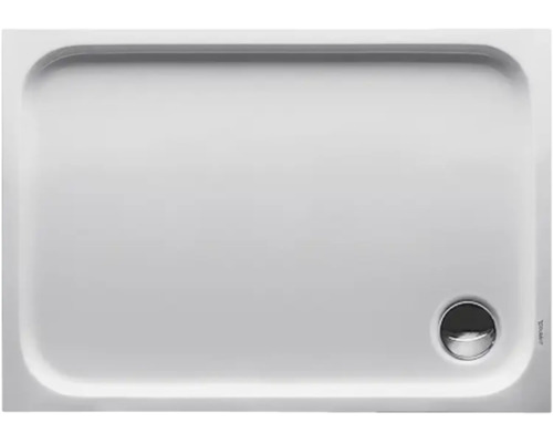 Sprchová vanička DURAVIT D-Code 1000 x 700 x 85 mm biela hladké 720093000000000 Obdĺžniková sprchová vanička s odtokom