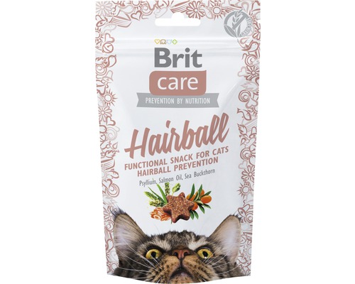 Maškrty pre mačky Brit Care Cat Snack Hairball 50 g Brit Care maškrta pre mačky na prevenciu trichobezoárov