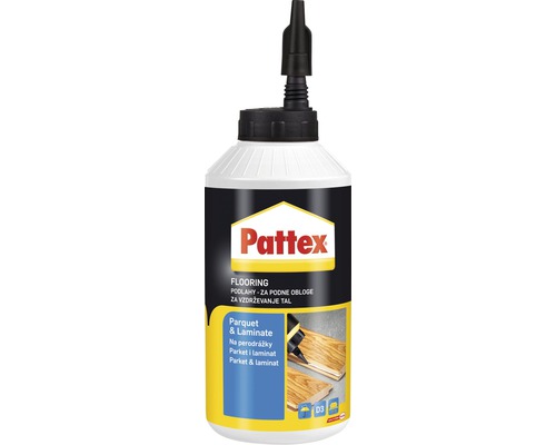 Lepidlo na podlahové krytiny Pattex Parket & Laminát 750 g Fľaša lepidla na parkety a laminát Pattex