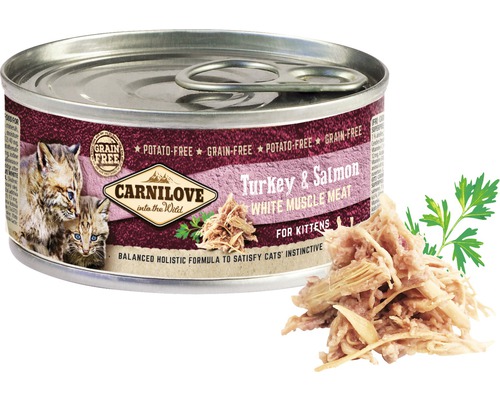 Carnilove mokré krmivo pre mačky moriak a losos pre mačiatka