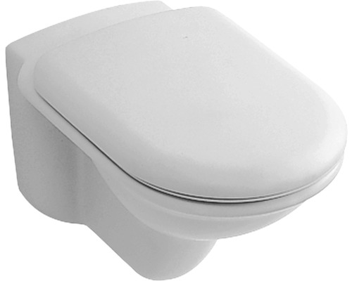 Závesné WC z keramiky s uzatvoreným záchodovým vekom.