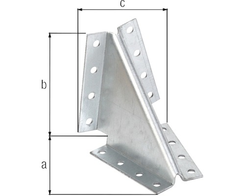 Kovový uholník s otvormi na upevnenie
