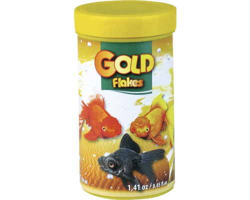 Vločkové krmivo pre ryby Tatrapet Gold Flakes 250 ml Krmivo pre zlaté rybky vo forme vločiek v žltom obale