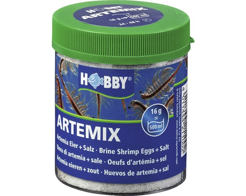 Špeciálne krmivo Hobby Artemix vajíčka artémie a soľ 195 g Hobby Artemix krmivo pre odchov, dóza