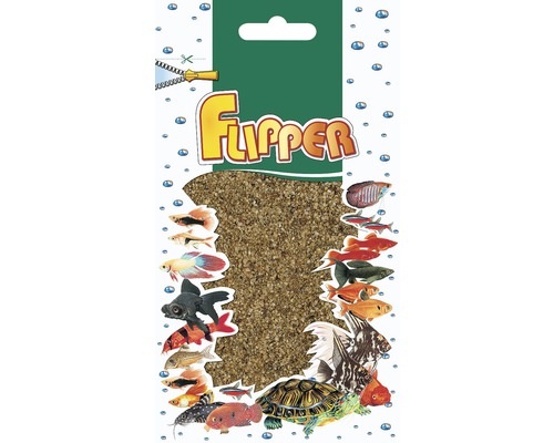 Krmivo pre ryby a korytnačky Tatrapet Flipper Daphnia 20 g Flipper akvarijný piesok v balení s motívmi rýb