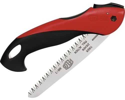Skladacia píla Felco s červeno-čiernou rukoväťou
