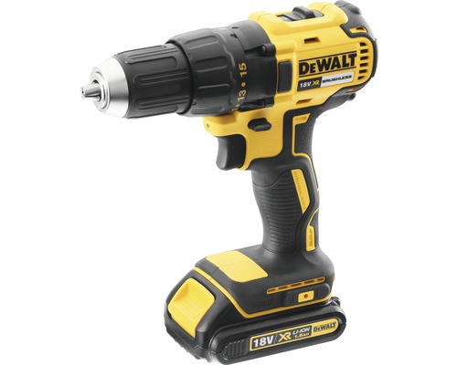 Aku vŕtací skrutkovač DeWalt 18V DCD777S2T-QW, bezuhlíkový, vrátane 2x Li-Ion 1,5Ah, v kufri T-STAK