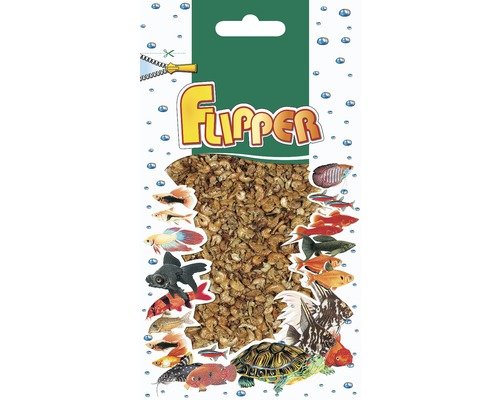 Krmivo pre ryby a korytnačky Tatrapet Flipper Gamarus 25 g Balenie krmiva pre ryby Flipper s ilustráciami rýb a korytnačky