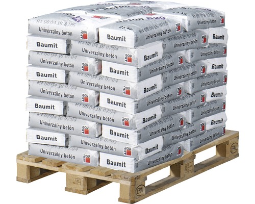 Paleta s vrecami univerzálneho betónu značky Baumit