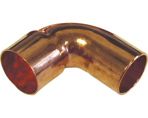 Medené koleno s uhlom 90 stupňov na spájkovanie