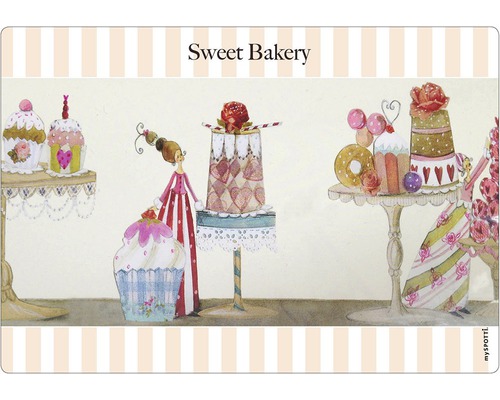 Obkladový panel do kuchyne mySPOTTI pop Cukrárna 41x59 cm Dekorácia Sweet Bakery s pečivom a figúrkami