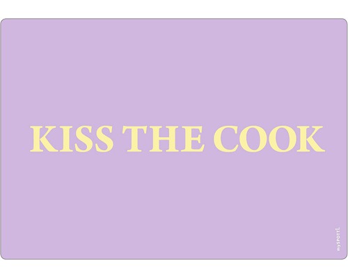 Obkladový panel do kuchyne mySPOTTI pop Kiss the cook 41x59 cm Kuchynská rohožka Myspotti ''Kiss The Cook''