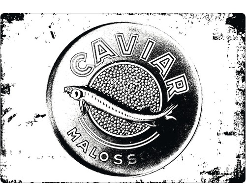 Obkladový panel do kuchyne mySPOTTI pop Kaviár 41x59 cm Plechovka Caviar Maloss s obrázkom ryby