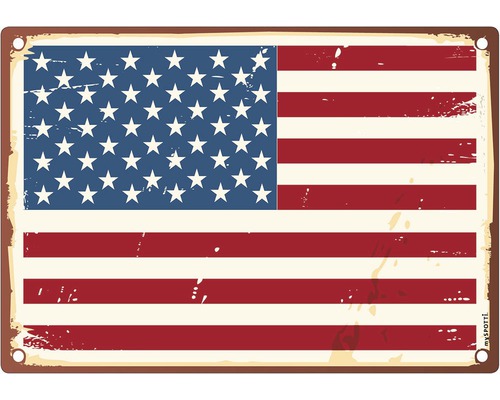 Obkladový panel do kuchyne mySPOTTI pop USA 41x59 cm Kovová tabuľa s americkou vlajkou