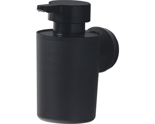 Čierny dávkovač mydla na montáž na stenu