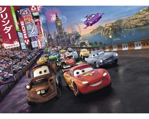 Fototapeta papierová SD401 Disney Cars Race 4-dielna 254x184 cm
