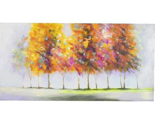 Ručne maľovaný obraz Fall 60x120 cm Maľba zobrazujúca stromy