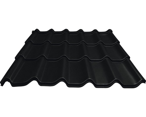 Profilovaná strešná krytina plechová Precit Roof Big Stone čierna 2,16x1,17 m Profilovaná strešná krytina plechová Precit Roof Big Stone čierna 2,16x1,17 m