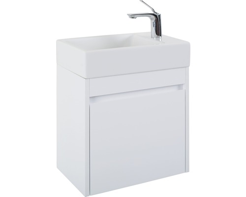 Umývadlo s umývadlovou skrinkou a batériou