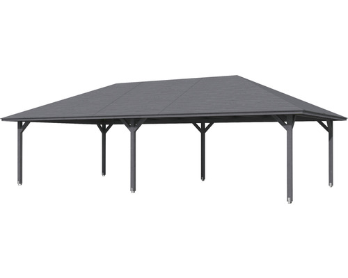 Drevený záhradný pavilón so špicatou strechou