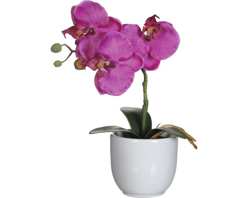 Umelá kvetina phalaenopsis 26 cm fialová