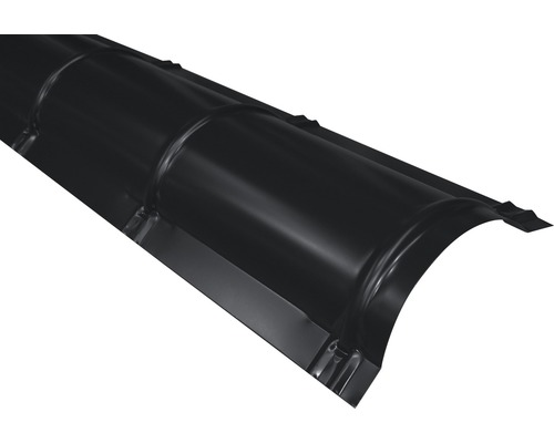 Hrebenáč polookrúhly Precit Roof Big Stone 1000 mm 9005 čierna Kovová strešná taška
