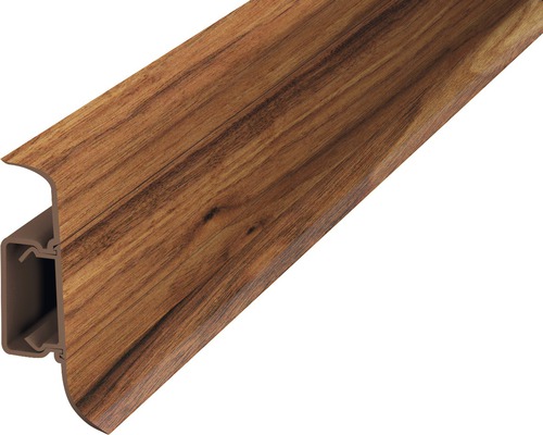 Soklová lišta kanáliková KSL50 orech červený 50x22mm/2,5 m Podlahová lišta s dreveným dekorom
