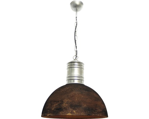 Závesná lampa s kovovým tienidlom a retiazkovým zavesením