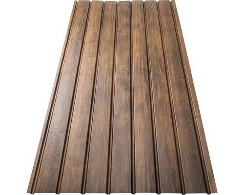 Precit Roof stenový panel H12 orech 2600 x 910 x 0,4 mm Trapézový plech s dreveným vzhľadom
