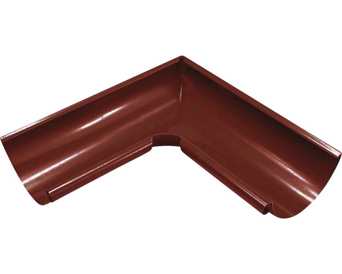 Vnútorný roh pre odkvapový žľab Precit Roof 125 mm plechový 3009 oxidovaná červená Rohový žľab na spojenie dvoch odkvapov