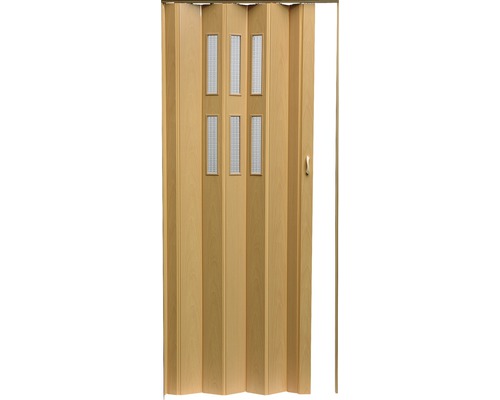 Zhrňovacie dvere Pioneer presklené 84 x 203 cm buk