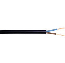 Napájací kábel H03VV-F (CYLY) 2x0,5 čierny, metrážový sortiment-thumb-1