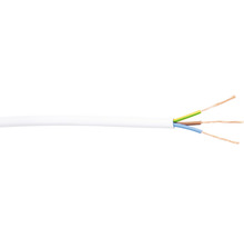 Napájací kábel H03VV-F (CYLY) 3x0,5 biely, metrážový sortiment-thumb-1