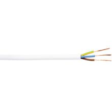 Napájací kábel H03VV-F (CYLY) 3x0,5 biely, metrážový sortiment-thumb-0