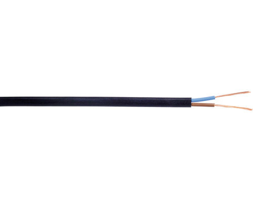 Napájací kábel H03VVH2-F (CYLY) 2x0,5 čierny, metrážový sortiment