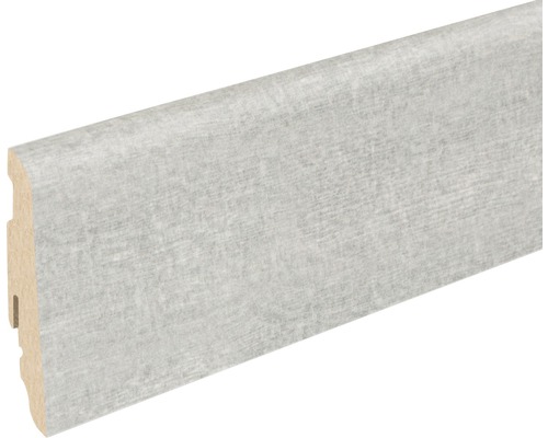 Soklová lišta Skandor Adana Wood sivá FU60L 19x58x2400 mm Podlahová lišta s drevenou štruktúrou