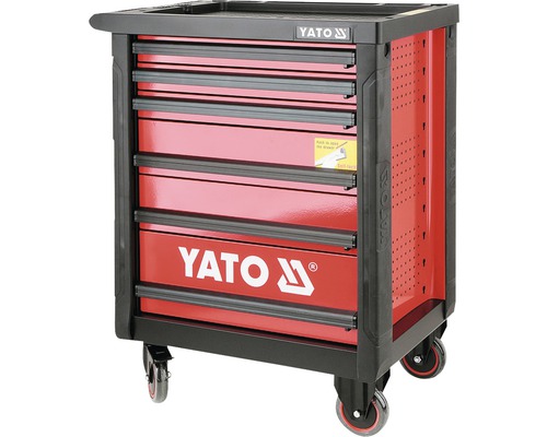 Dielenský vozík s niekoľkými zásuvkami a logom YATO