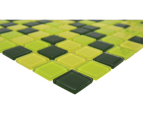 Mozaiková dlaždica zo skla so štvorcovými prvkami