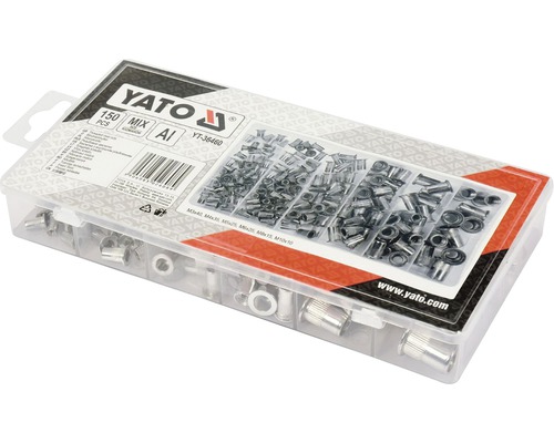 Sada závitových vložiek Yato v plastovom boxe
