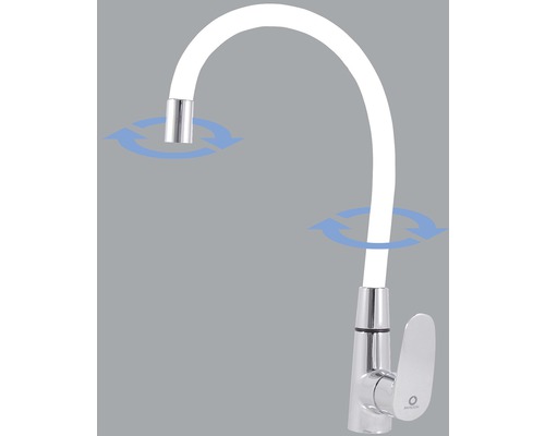 Kuchynská batéria s otočným výtokom