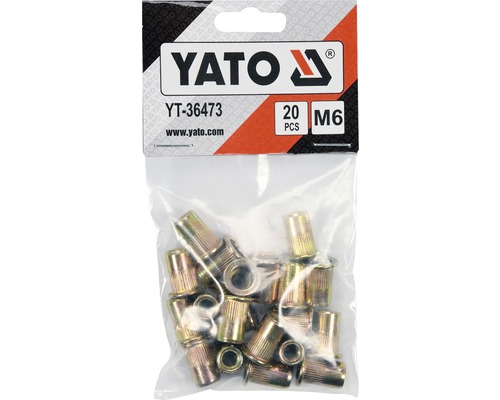 Balenie 20 kusov nitovacích matíc Yato M6