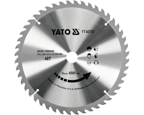 Kotúč na drevo Yato YT-60792, 315x30 mm 48z-0