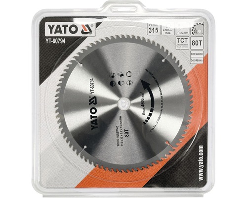 Pílový kotúč Yato s 80 zubami na drevo