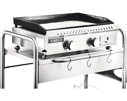 Plynová grilovacia doska Tenneker na grilovacom vozíku