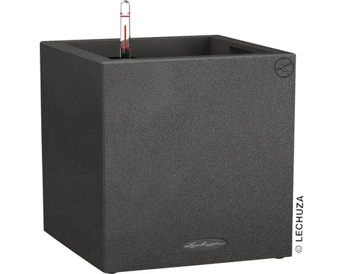 Štvorcový kvetináč s ukazovateľom hladiny vody