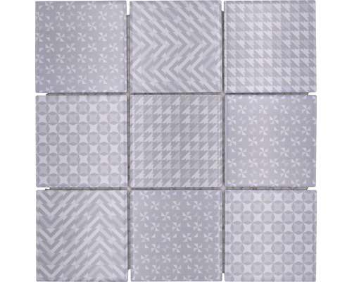 Keramická mozaika GEOG sivá 30 x 30 cm-0